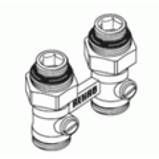 Блок шаровых кранов прямой Rehau G1/2-G3/4