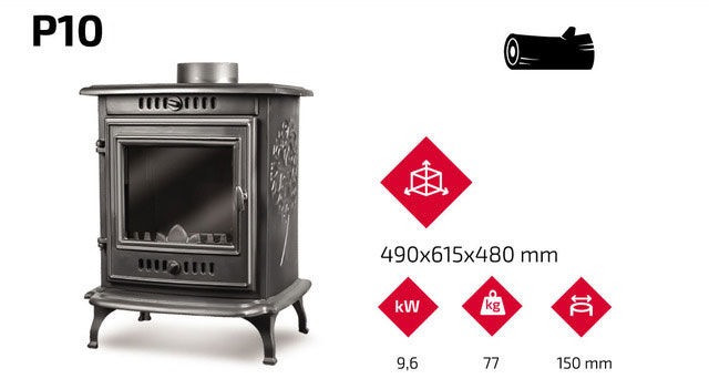 Чугунная печь KawMet P10 (6.8 кВт) Eko