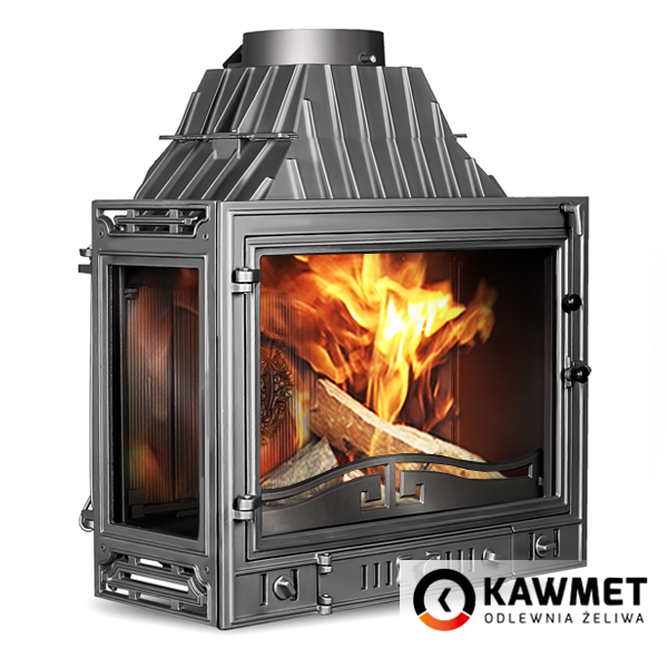 Каминная топка KawMet W3LB 16.7 кВт с левым стеклом
